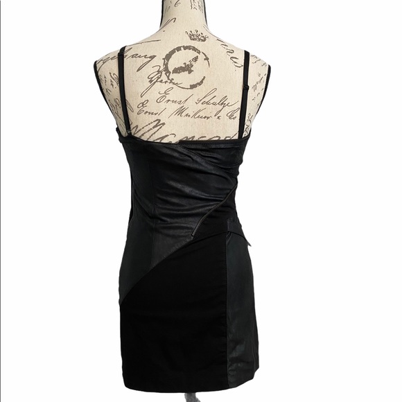 Diesel contrast lamb leather cocktail dress - Picture 2 of 9